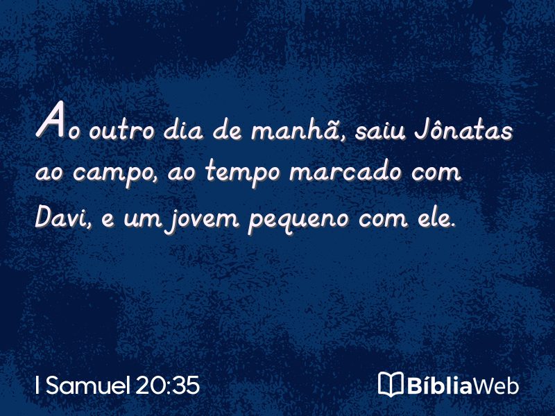 I Samuel 20:35 em imagem para compartilhar