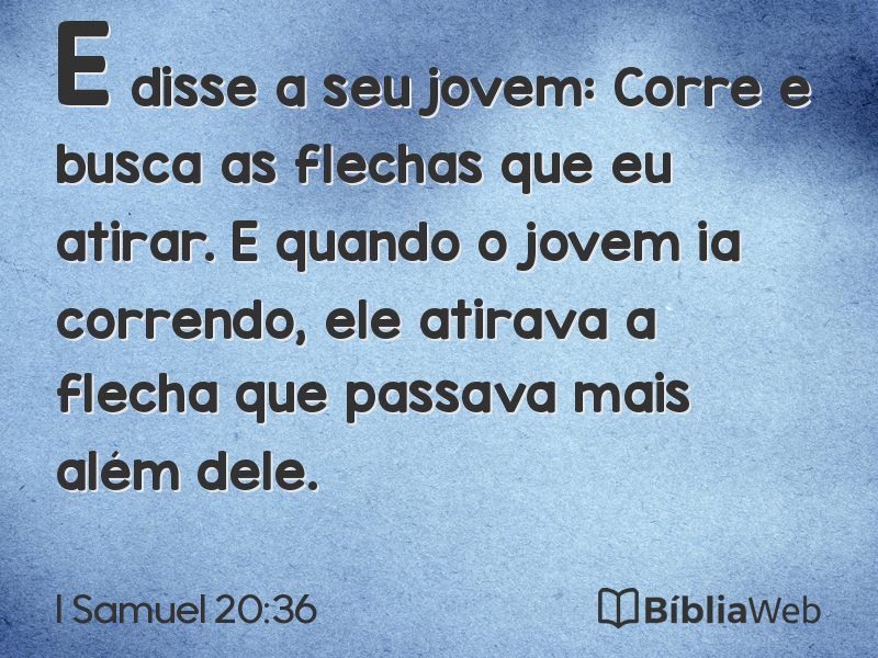 I Samuel 20:36 em imagem para compartilhar