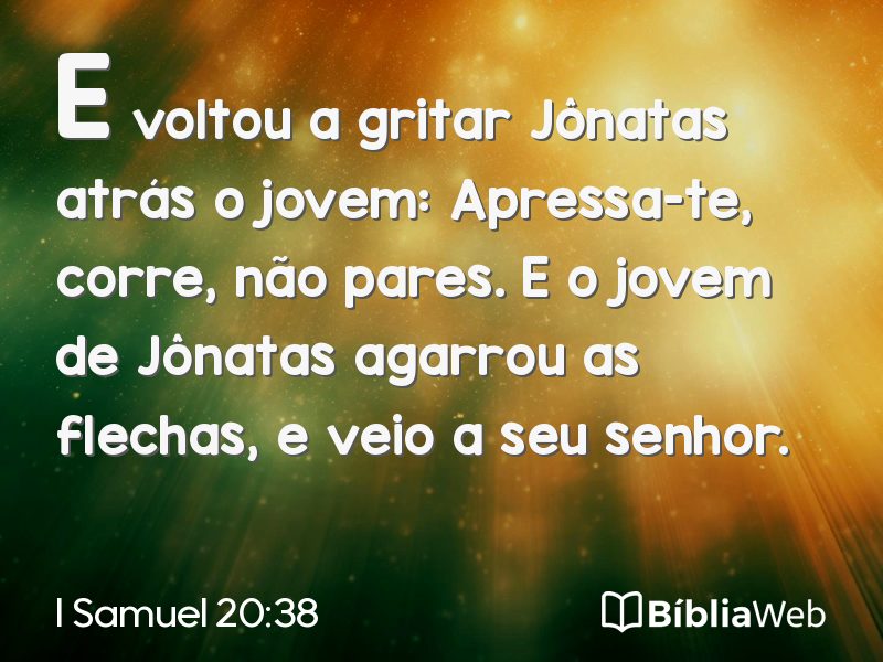 I Samuel 20:38 em imagem para compartilhar