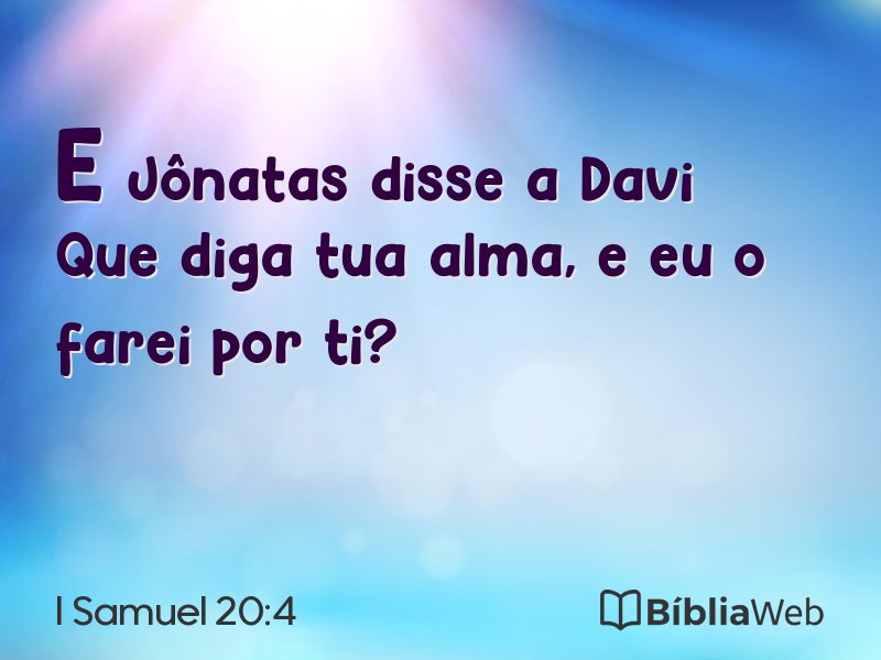 I Samuel 20:4 em imagem para compartilhar