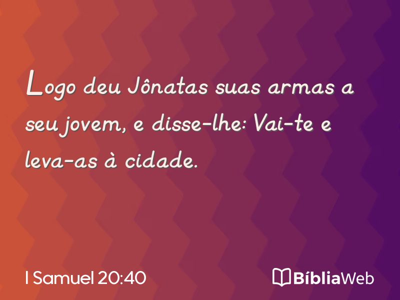 I Samuel 20:40 em imagem para compartilhar