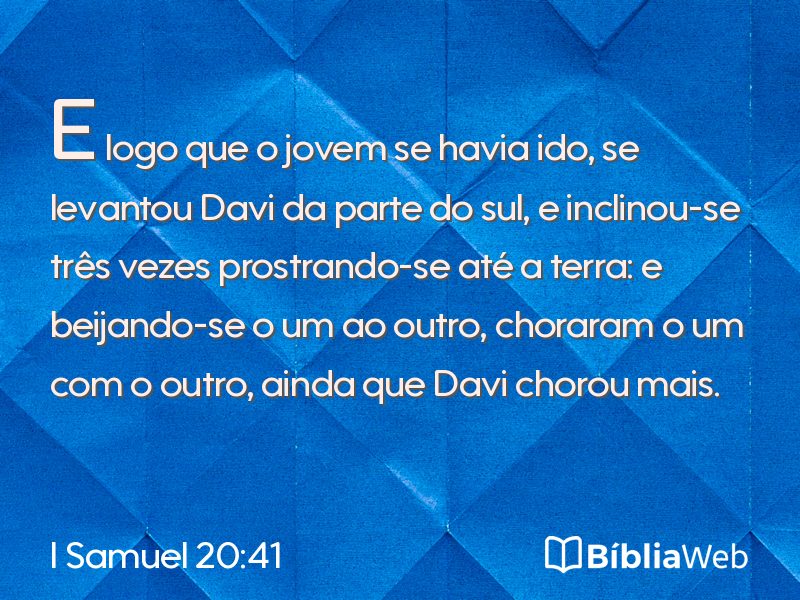 I Samuel 20:41 em imagem para compartilhar