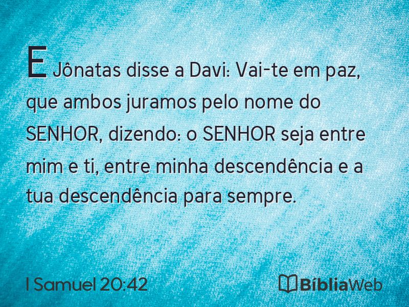 I Samuel 20:42 em imagem para compartilhar