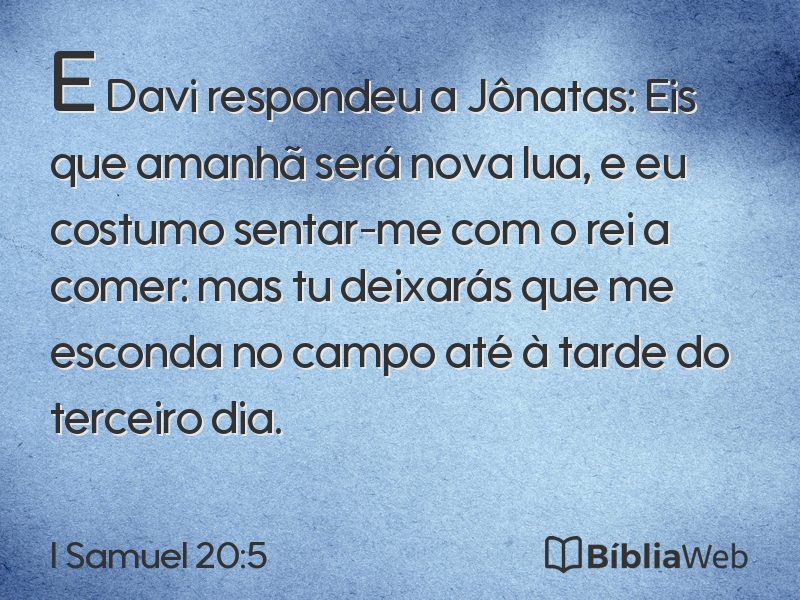 I Samuel 20:5 em imagem para compartilhar