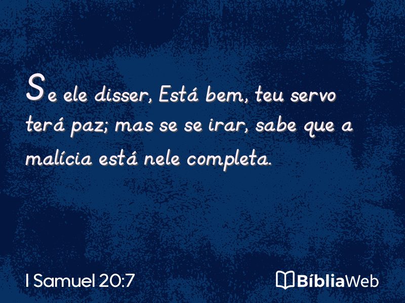 I Samuel 20:7 em imagem para compartilhar