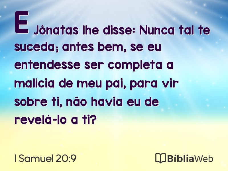 I Samuel 20:9 em imagem para compartilhar