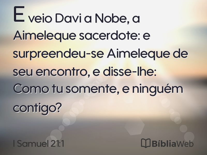 I Samuel 21:1 em imagem para compartilhar