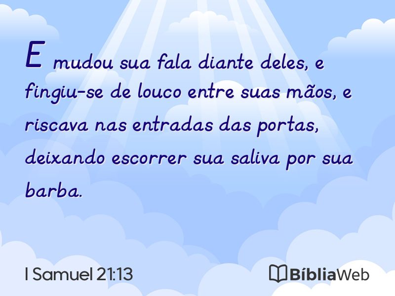 I Samuel 21:13 em imagem para compartilhar
