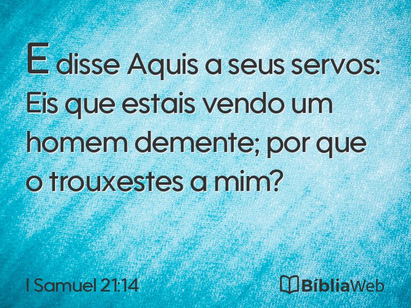 I Samuel 21:14 em imagem para compartilhar