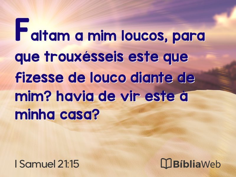 I Samuel 21:15 em imagem para compartilhar