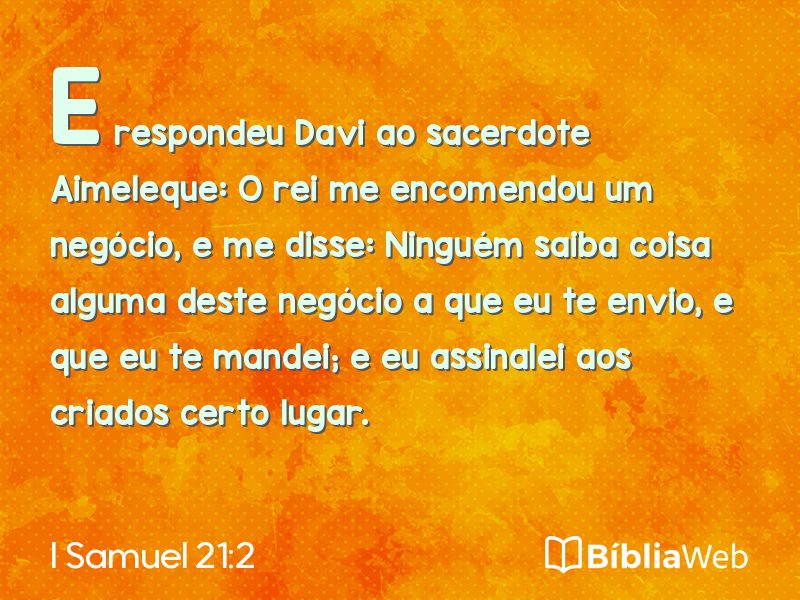 I Samuel 21:2 em imagem para compartilhar