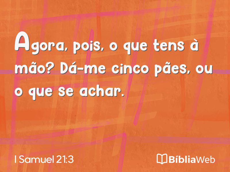 I Samuel 21:3 em imagem para compartilhar
