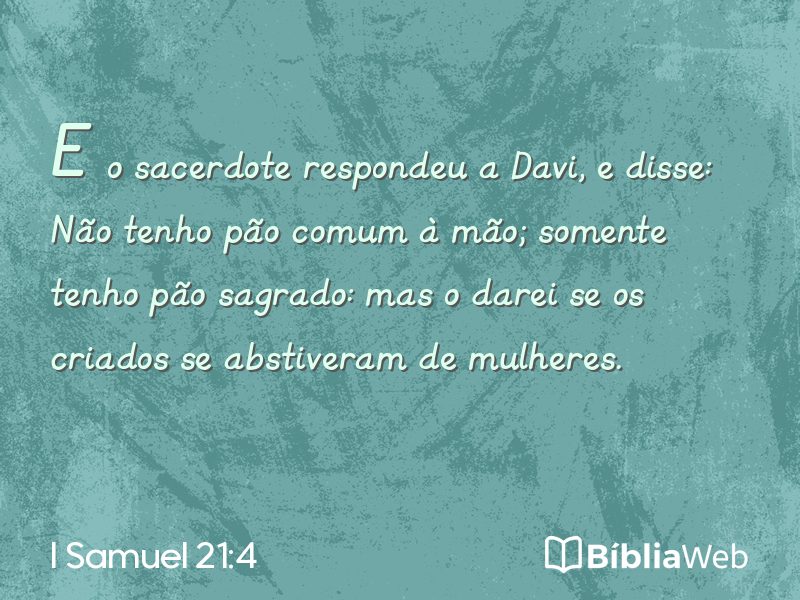 I Samuel 21:4 em imagem para compartilhar