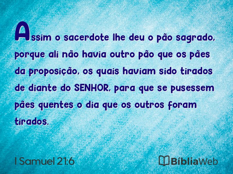 I Samuel 21:6 em imagem para compartilhar