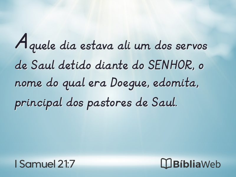 I Samuel 21:7 em imagem para compartilhar