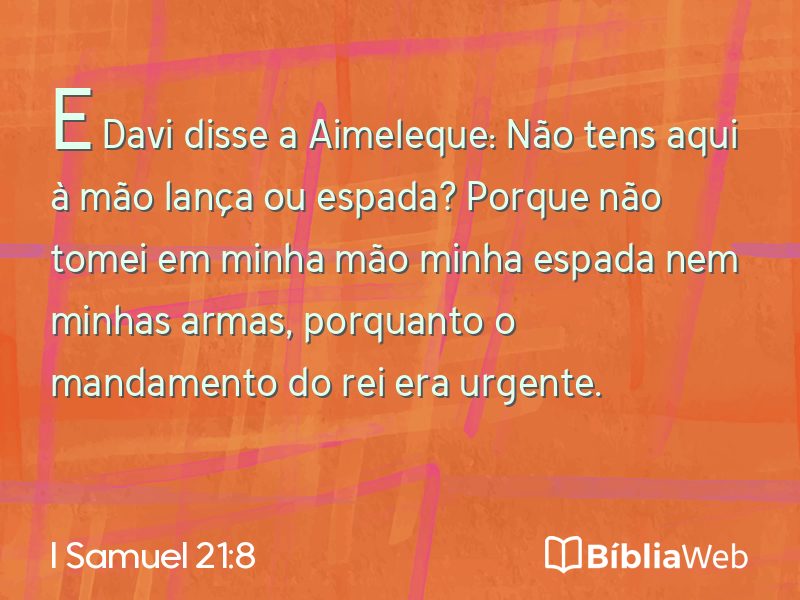 I Samuel 21:8 em imagem para compartilhar
