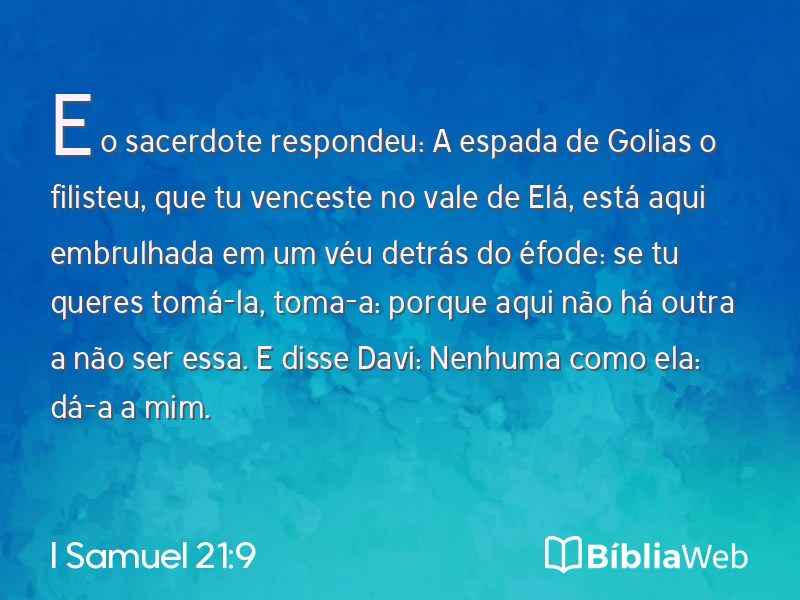 I Samuel 21:9 em imagem para compartilhar