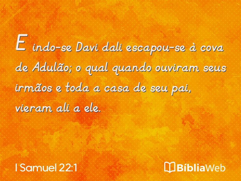 I Samuel 22:1 em imagem para compartilhar