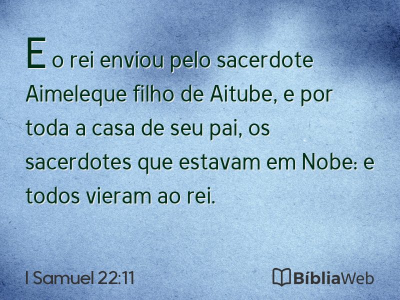 I Samuel 22:11 em imagem para compartilhar