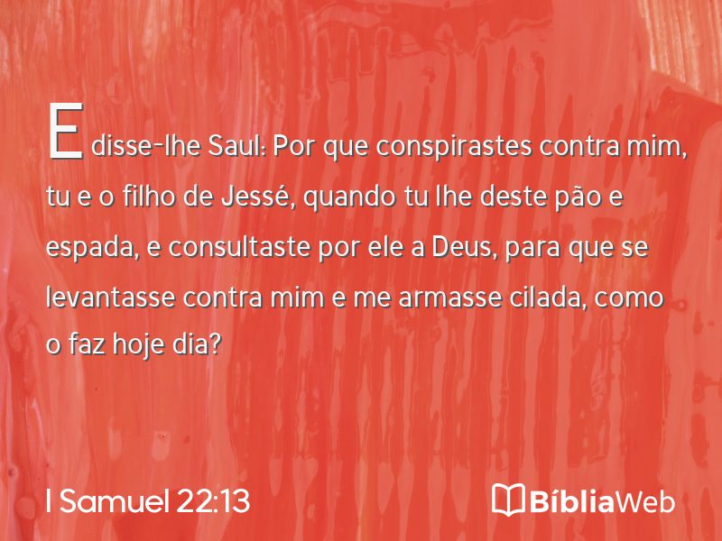 I Samuel 22:13 em imagem para compartilhar