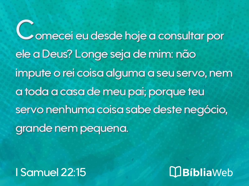 I Samuel 22:15 em imagem para compartilhar