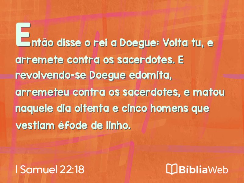 I Samuel 22:18 em imagem para compartilhar