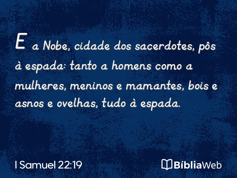 I Samuel 22:19 em imagem para compartilhar