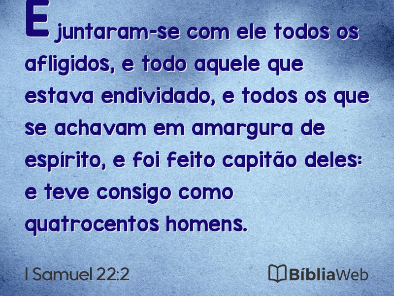 I Samuel 22:2 em imagem para compartilhar