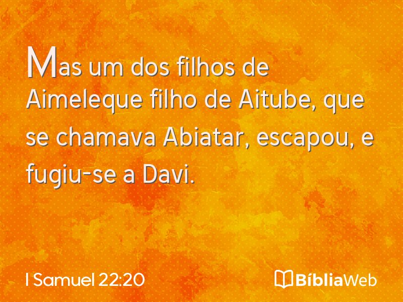 I Samuel 22:20 em imagem para compartilhar
