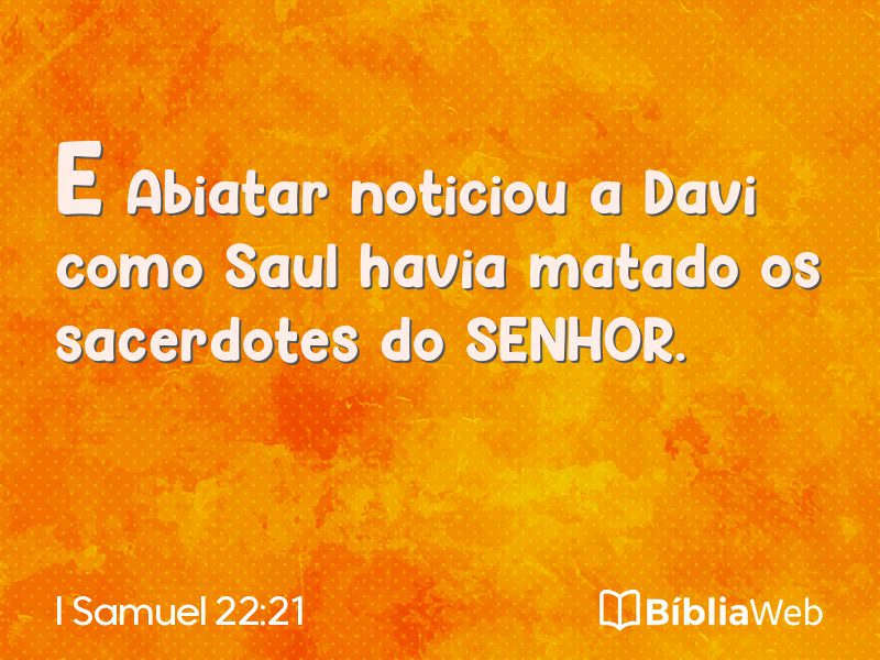 I Samuel 22:21 em imagem para compartilhar