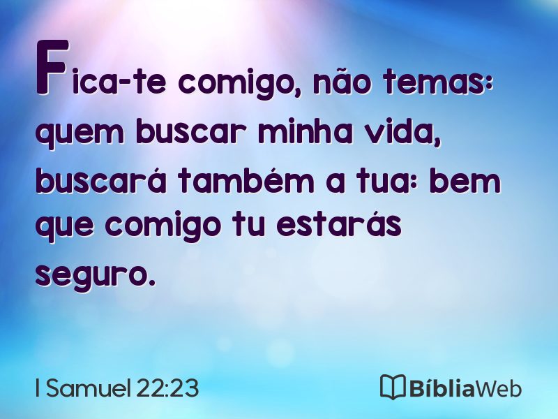 I Samuel 22:23 em imagem para compartilhar