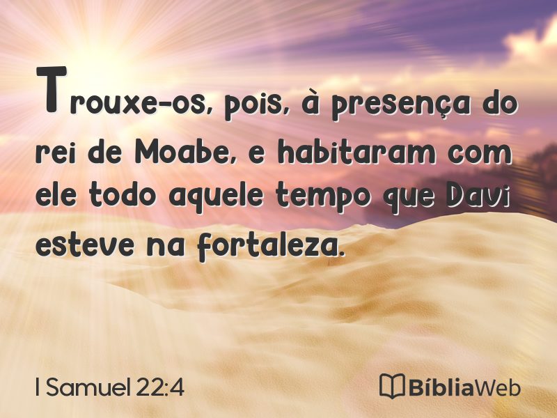 I Samuel 22:4 em imagem para compartilhar