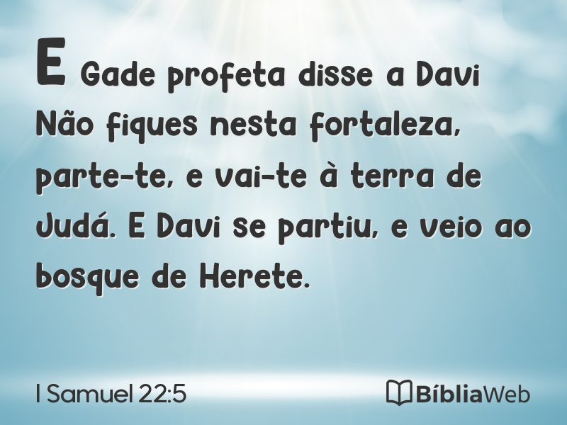 I Samuel 22:5 em imagem para compartilhar