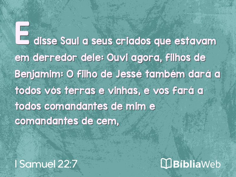 I Samuel 22:7 em imagem para compartilhar
