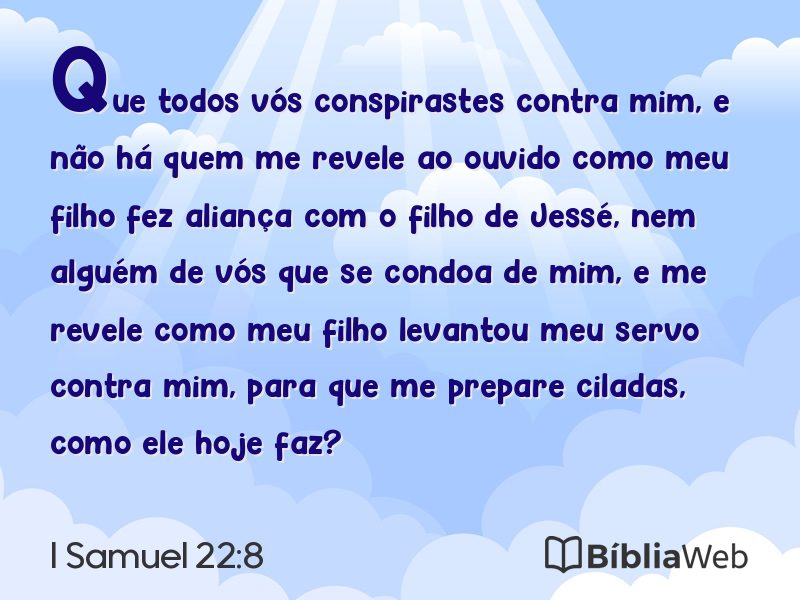 I Samuel 22:8 em imagem para compartilhar