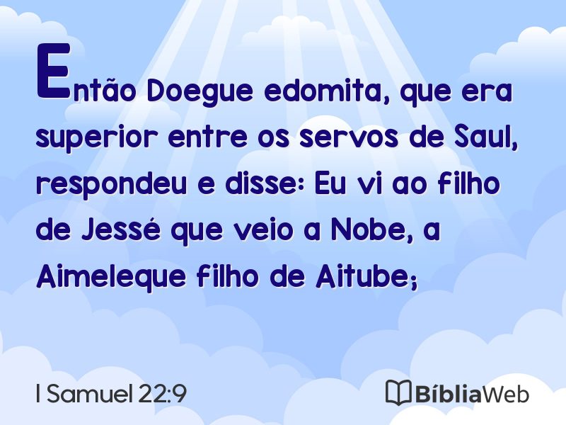 I Samuel 22:9 em imagem para compartilhar