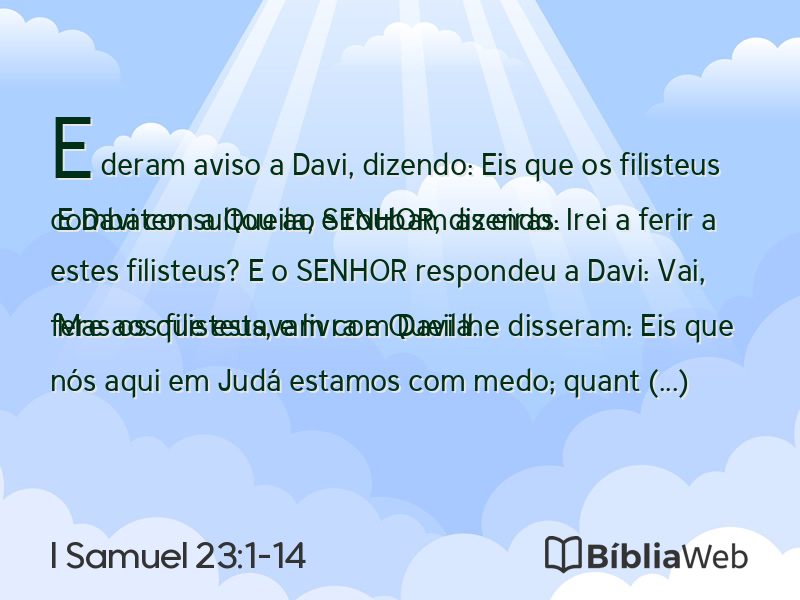 I Samuel 23:1-14 em imagem para compartilhar