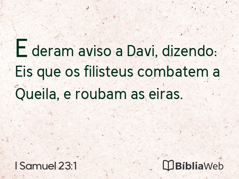 I Samuel 23:1 em imagem para compartilhar