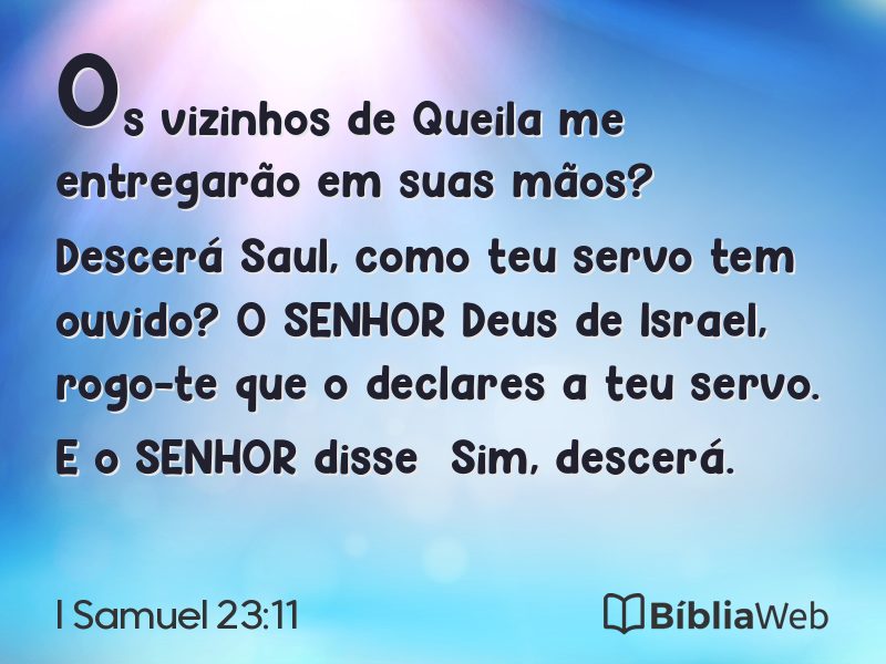 I Samuel 23:11 em imagem para compartilhar