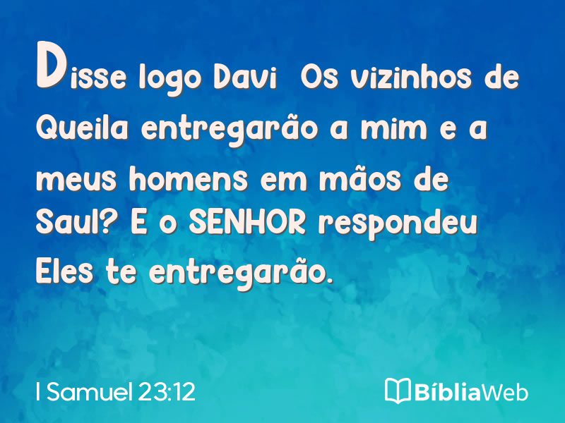 I Samuel 23:12 em imagem para compartilhar