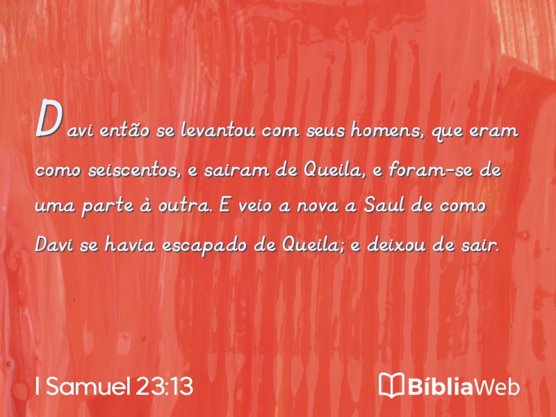 I Samuel 23:13 em imagem para compartilhar