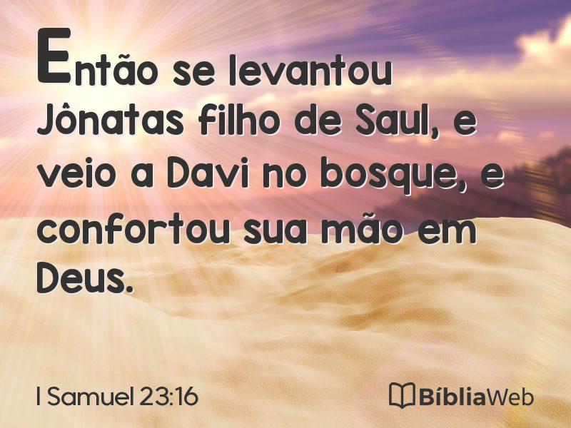 I Samuel 23:16 em imagem para compartilhar
