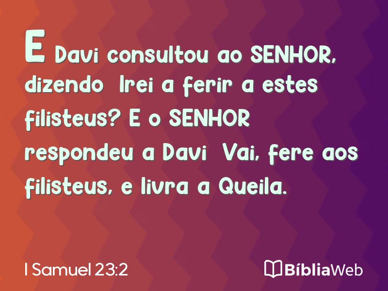 I Samuel 23:2 em imagem para compartilhar