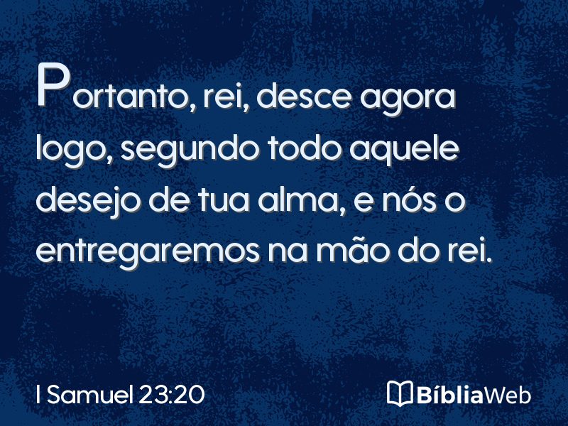 I Samuel 23:20 em imagem para compartilhar