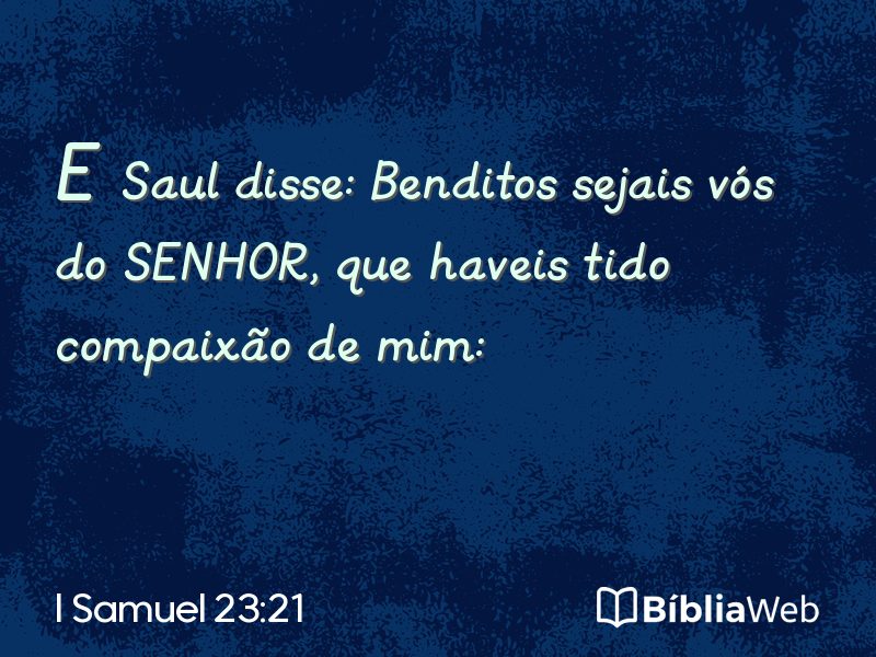 I Samuel 23:21 em imagem para compartilhar