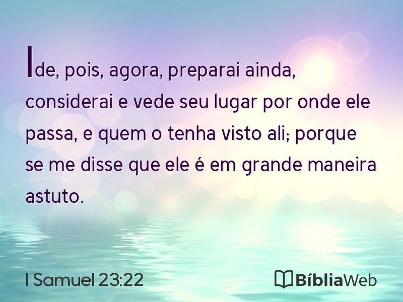 I Samuel 23:22 em imagem para compartilhar