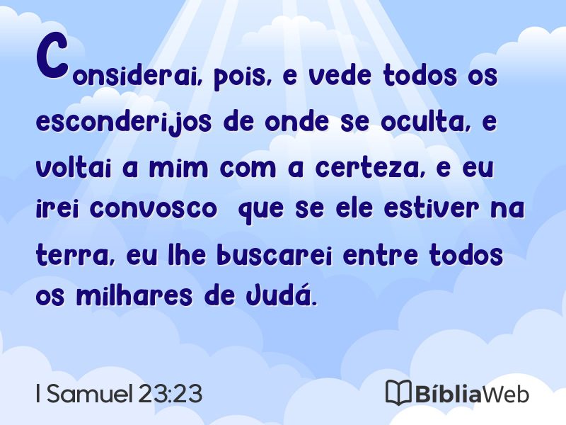 I Samuel 23:23 em imagem para compartilhar