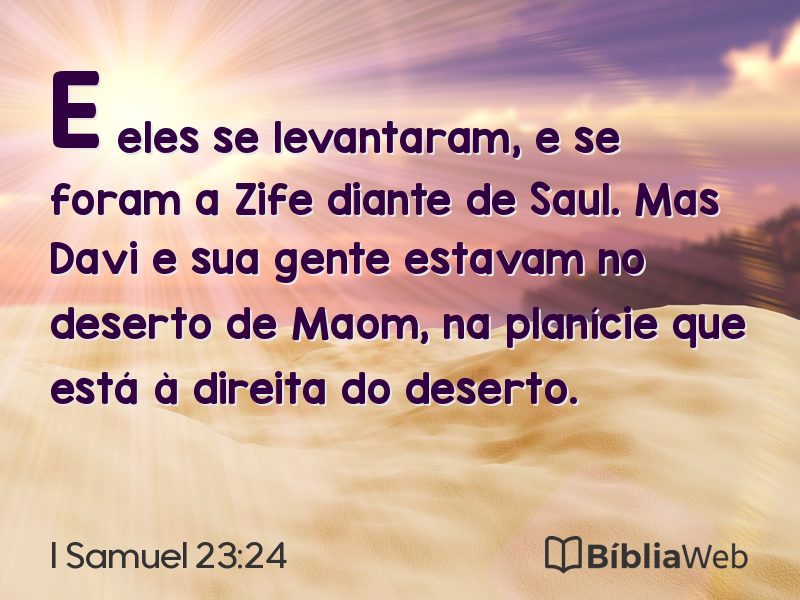 I Samuel 23:24 em imagem para compartilhar