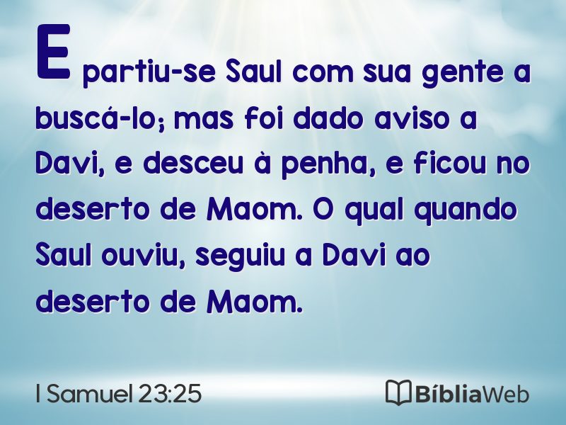 I Samuel 23:25 em imagem para compartilhar