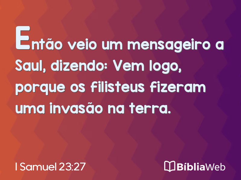 I Samuel 23:27 em imagem para compartilhar